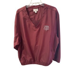 Cutter & Buck CB Windtec Texas A&M V Neck‎ Windbreaker Mens Large